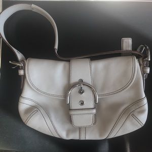 Cream Coach shoulder bag